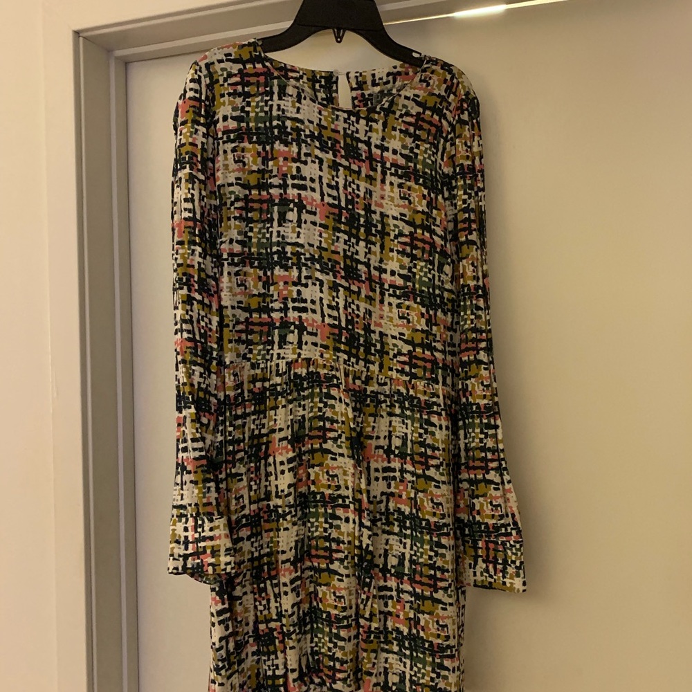 zara multicolored 70s dress